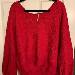 Free People Red Sweatshirt